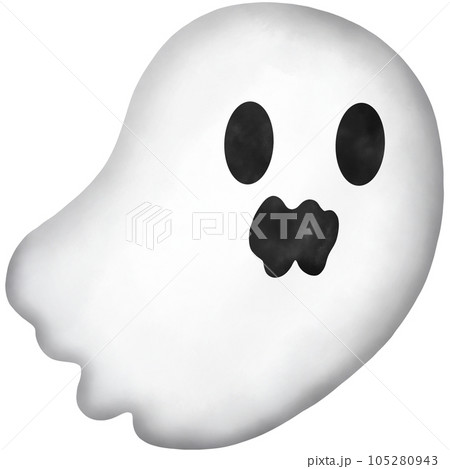 Cute Watercolor Halloween Ghost Cute Watercolor Halloween Ghost 105280943