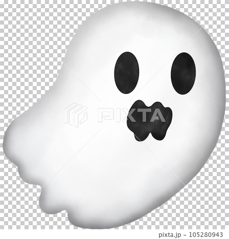 Cute Watercolor Halloween Ghost Cute Watercolor Halloween Ghost 105280943