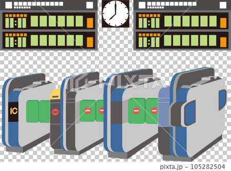 發車標誌_鐵路運行狀況及車站自動檢票機_正常運行 發車標誌_鐵路運行狀況及車站自動檢票機_正常運行 105282504