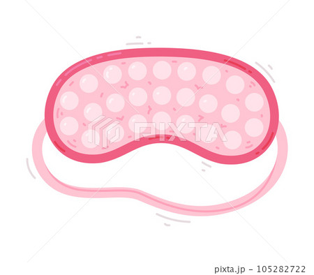 Pink Eye Mask for Sleeping as Cloth Cover to Block out Light Vector Illustration Pink Eye Mask for Sleeping as Cloth Cover to Block out Light Vector Illustration 105282722