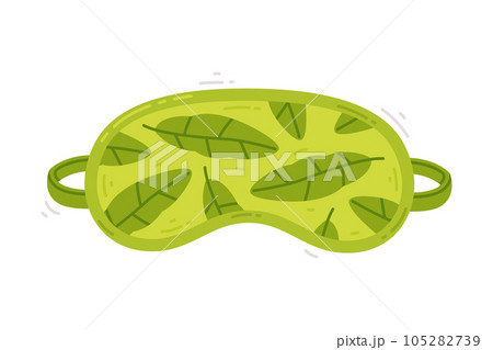 Green Eye Mask for Sleeping as Cloth Cover to Block out Light Vector Illustration 105282739