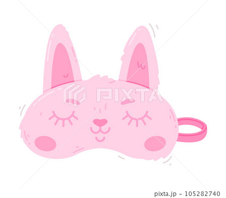 Bunny Eye Mask for Sleeping as Cloth Cover to Block out Light Vector Illustration Bunny Eye Mask for Sleeping as Cloth Cover to Block out Light Vector Illustration 105282740