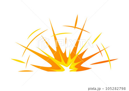 Bomb Explosion Bright Orange Spark Vector Illustration 105282798