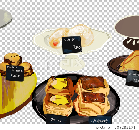 Freshly baked bakery delicious bread illustration 105283171