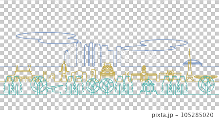 Line drawing of the streets of Nagoya Line drawing of the streets of Nagoya 105285020