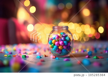 Birthday color sweet candies background 105285364