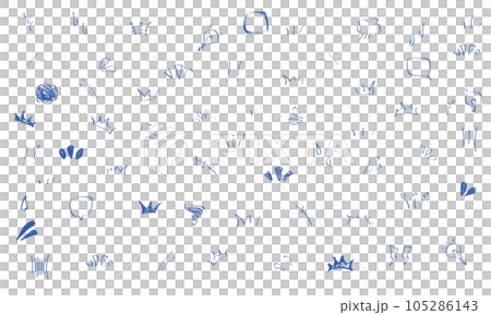 Illustration material: cute handwritten reaction treatment set (vector) Illustration material: cute handwritten reaction treatment set (vector) 105286143