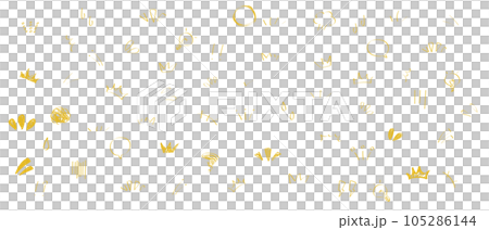 Illustration material: cute handwritten reaction treatment set (vector) 105286144