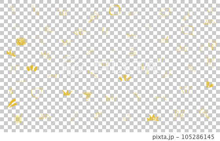 Illustration material: cute handwritten reaction treatment set (vector) 105286145