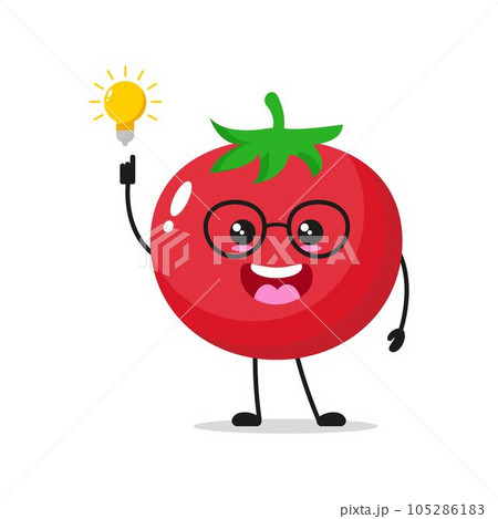 Single Tomato Eureka Moment Inspiration Vector Illustration 105286183