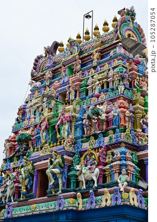 Sculptured facade of the Kapaleeshwarar Temple, Mylapore, Chennai Sculptured facade of the Kapaleeshwarar Temple, Mylapore, Chennai 105287054