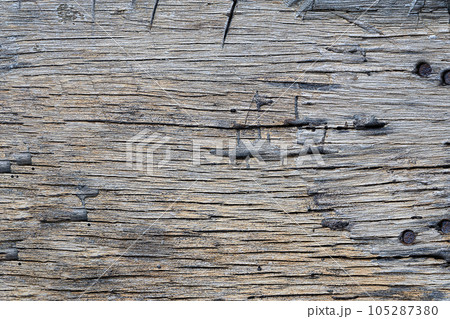 Old vintage dirty wood surface  texture background 105287380