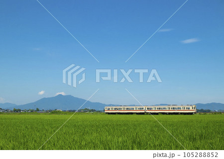 夏の関東鉄道 キハ310形 筑波山バック 105288852