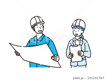 技術者　作業着　建築　建築士 105291567