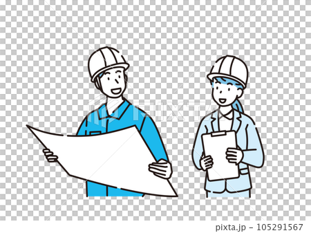 技術者　作業着　建築　建築士 105291567