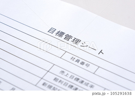 個人やチームの達成目標を明確に定義し、進捗状況を追跡するためのツールである「目標管理シート」 個人やチームの達成目標を明確に定義し、進捗状況を追跡するためのツールである「目標管理シート」 105291638