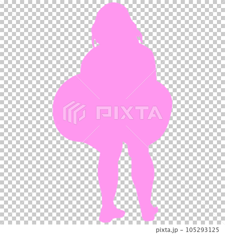 Sexy woman pose silhouette illustration material vector 105293125