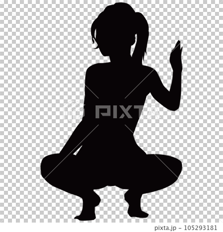 Sexy woman pose silhouette illustration material vector Sexy woman pose silhouette illustration material vector 105293181