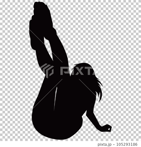 Sexy woman pose silhouette illustration material vector 105293186