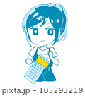ペットボトルを持つ女の子 105293219