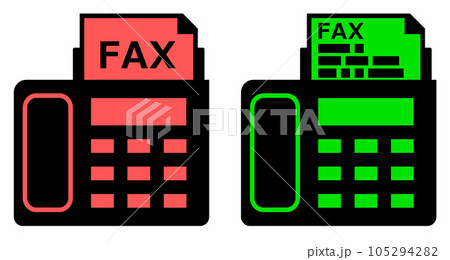 ビジネスで使うファックスの電子機器イラスト 105294282