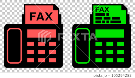 商業中使用的傳真電子設備插圖 105294282