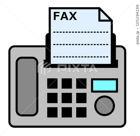 ビジネスで使うファックスの電子機器イラスト ビジネスで使うファックスの電子機器イラスト 105294289