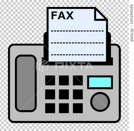 ビジネスで使うファックスの電子機器イラスト ビジネスで使うファックスの電子機器イラスト 105294289