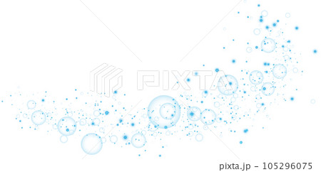 Blue sparks glitter special light effect. Sparkles on transparent background. Christmas abstract pattern. Sparkling magic dust particles. PNG. 105296075