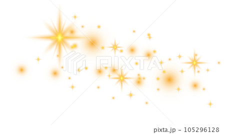Yellow sparks glitter special light effect....のイラスト素材 ...