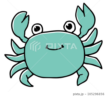 笑顔のカニさん単色 105296856