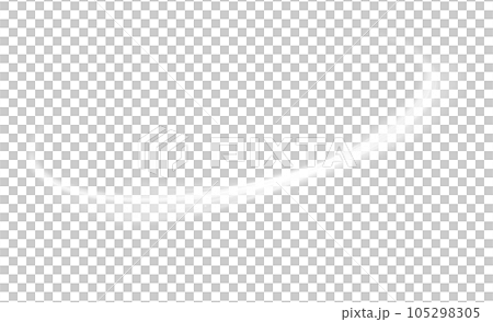 White glowing shiny lines effect. Luminous white lines of speed. Light glowing effect. Light trail wave, fire path trace line and incandescence curve twirl. PNG. 105298305