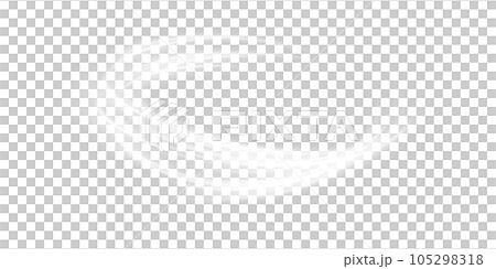 White glowing shiny lines effect. Luminous white lines of speed. Light glowing effect. Light trail wave, fire path trace line and incandescence curve twirl. PNG. 105298318