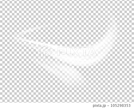 White glowing shiny lines effect. Luminous white lines of speed. Light glowing effect. Light trail wave, fire path trace line and incandescence curve twirl. PNG. 105298353