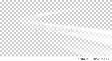 White glowing shiny lines effect. Luminous white lines of speed. Light glowing effect. Light trail wave, fire path trace line and incandescence curve twirl. PNG. 105298355