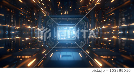 Abstract digital technology communication background. Generated by artificial intelligence. Abstract digital technology communication background. Generated by artificial intelligence. 105299016