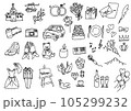 結婚式イラスト色々線画 105299232