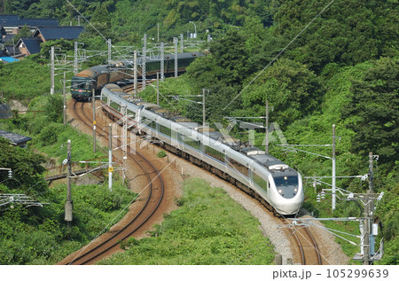 北陸本線　石動ー倶利伽羅　JR西日本＋北越急行　681系　W編成（金沢）＋N13編成　はくたか 105299639