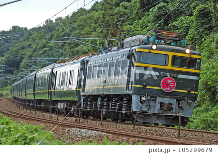 北陸本線　津幡ー倶利伽羅　JR西日本　EF81-44（敦賀）＋24系　トワイライトエクスプレス 105299679