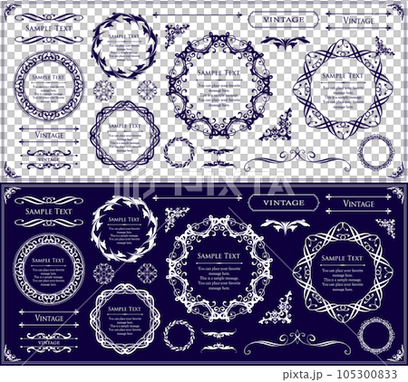 Luxury vintage style frame design set Luxury vintage style frame design set 105300833