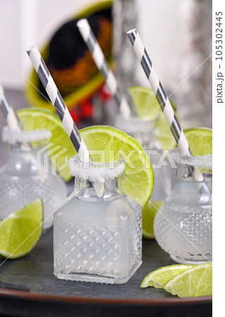 Classic alcoholic cocktail Margarita 105302445