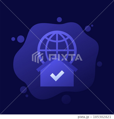 home network icon for web and apps, vector design 105302821