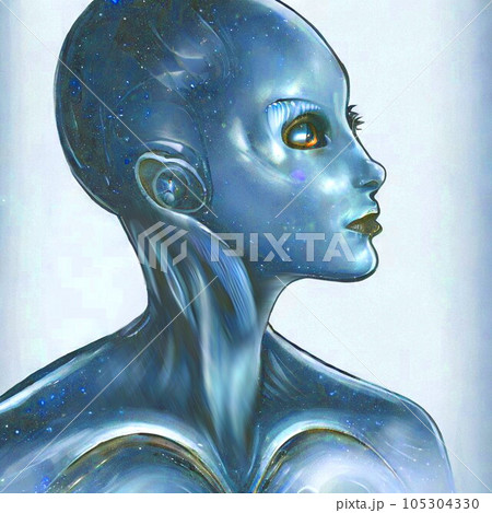 女性サイボ-グ宇宙人のイラスト素材 [105304330] - PIXTA