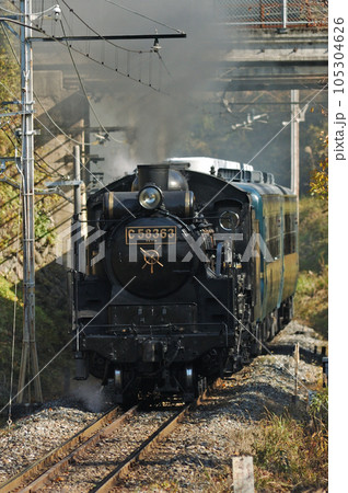 秩父鉄道　浦山口ー影森　C58-363＋12系 105304626