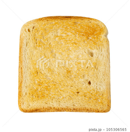 Bread Toasts Isolated, Toasted Sandwich Square Slices, Loaf Pieces for Toast on White Background 105306565