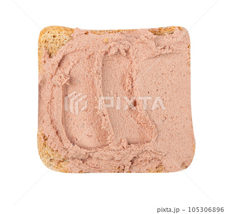 Meat Paste Toast Bread Isolated, Tuna Pate Sandwiches, Terrine Toasts, Chopped Liver Mousse, Fish Paste Canape Meat Paste Toast Bread Isolated, Tuna Pate Sandwiches, Terrine Toasts, Chopped Liver Mousse, Fish Paste Canape 105306896
