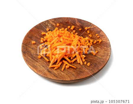 Fresh Diced Carrot, Raw Carrot Cubes Closeup, Chopped Orange Root Vegetable, Diced Carrots Pile Fresh Diced Carrot, Raw Carrot Cubes Closeup, Chopped Orange Root Vegetable, Diced Carrots Pile 105307671