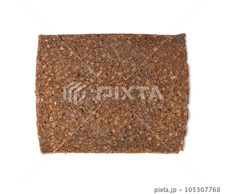 Black Bread Slices Isolated, Brown Organic Cereal Bread Pieces, Sliced Black Loaf Slices, Rye Bread Black Bread Slices Isolated, Brown Organic Cereal Bread Pieces, Sliced Black Loaf Slices, Rye Bread 105307768