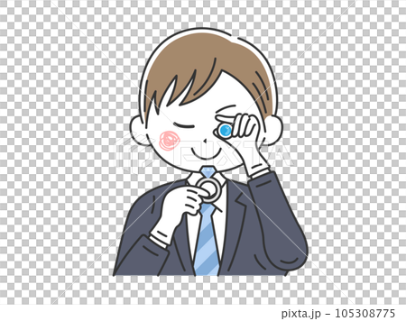 鑑定士の男性のイラスト 105308775