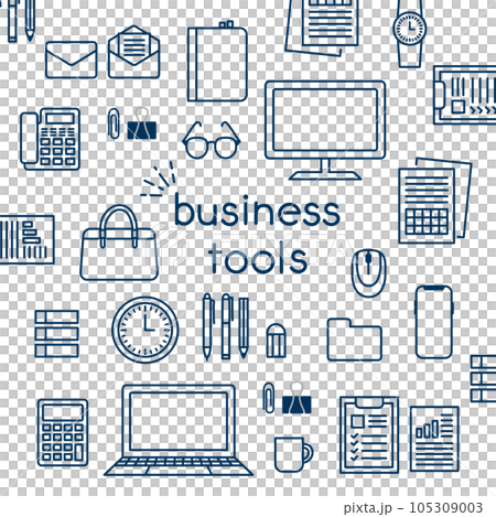 簡單的商務圖標集_畫線 105309003